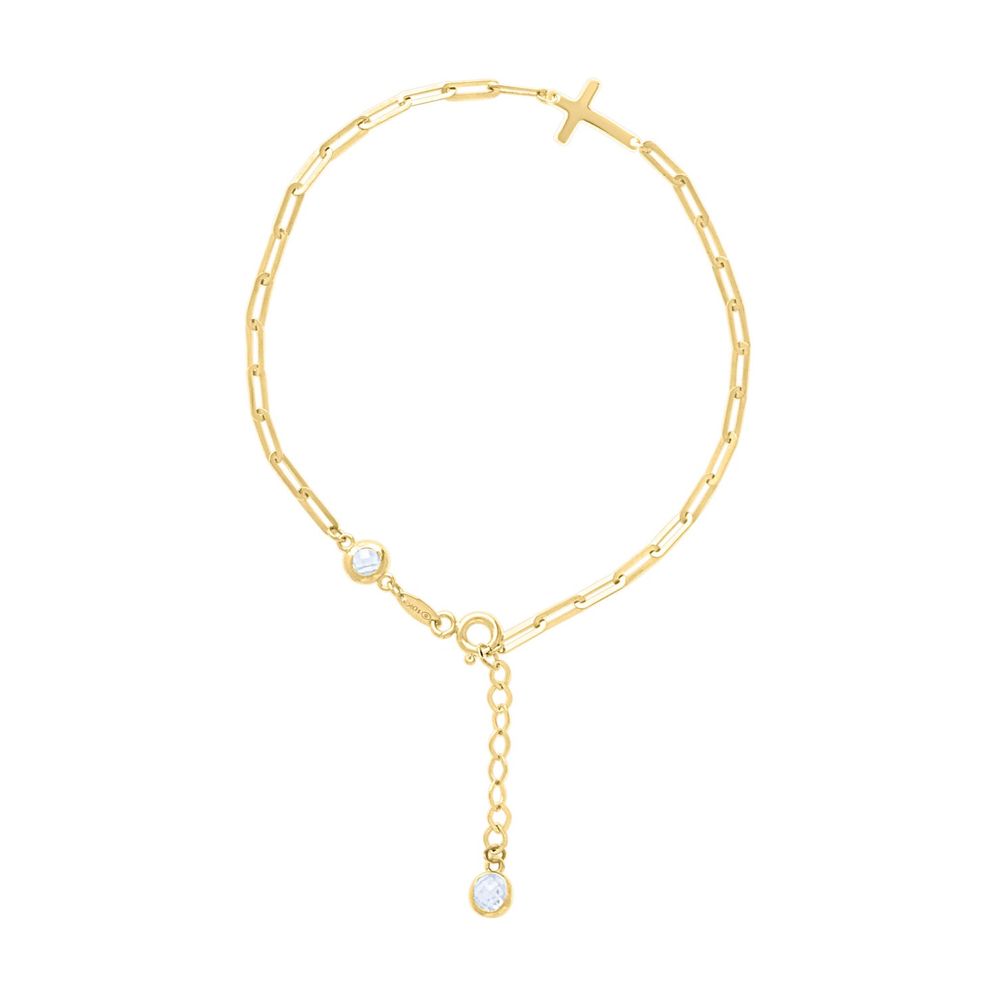 10Kt Gold Bracelet 8" (7"+1")
