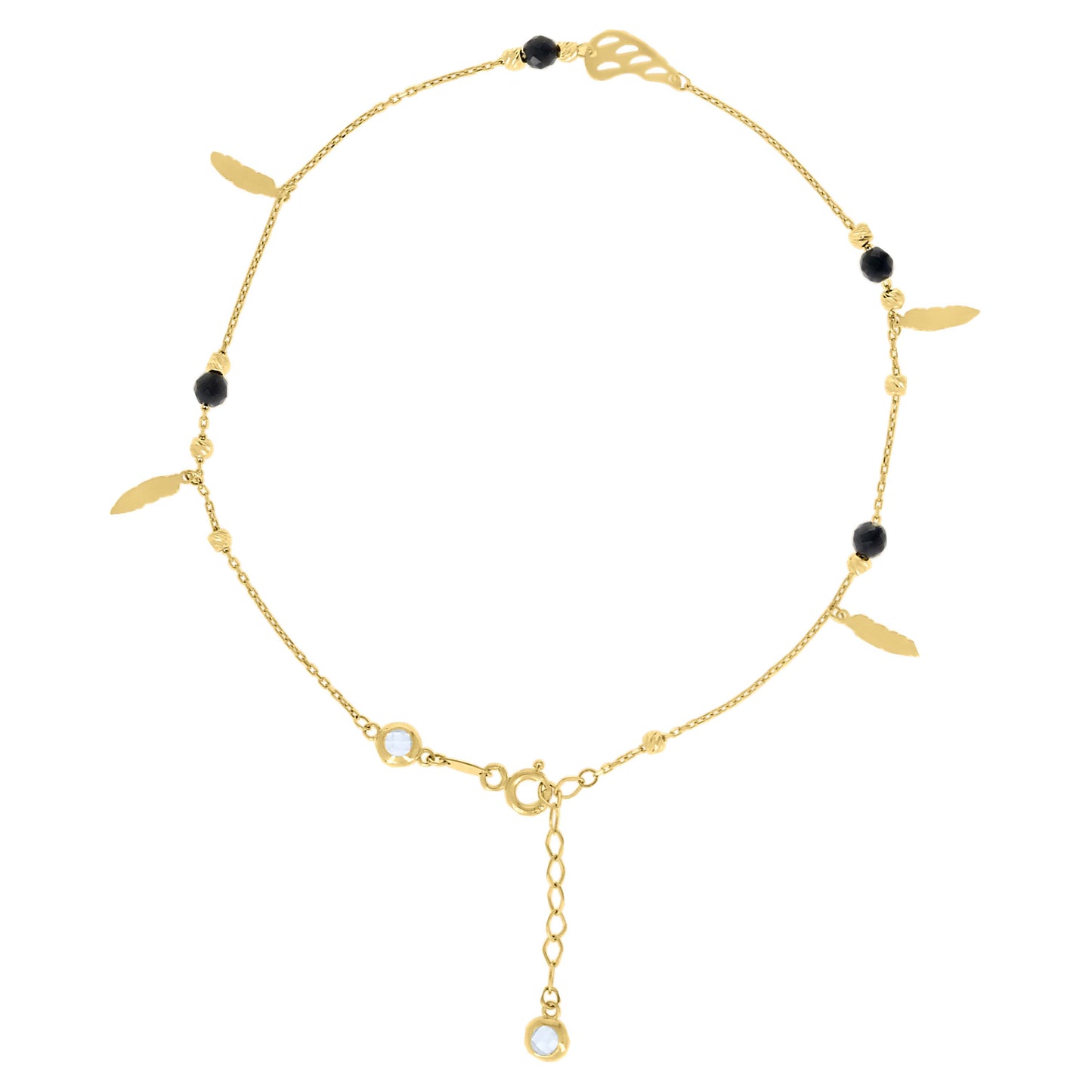 10Kt Gold Anklet 10" (9"+1")