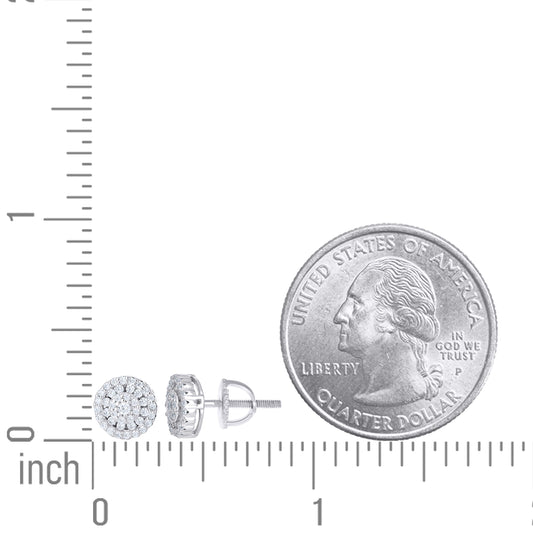 925 Sterling Silver Moissanite Earring 8mm