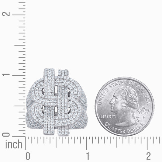 925 Sterling Silver 4.79Ctw Moissanite Ring S10