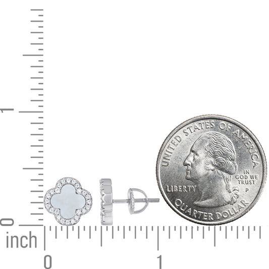 925 Sterling Silver Cz Earring 10mm