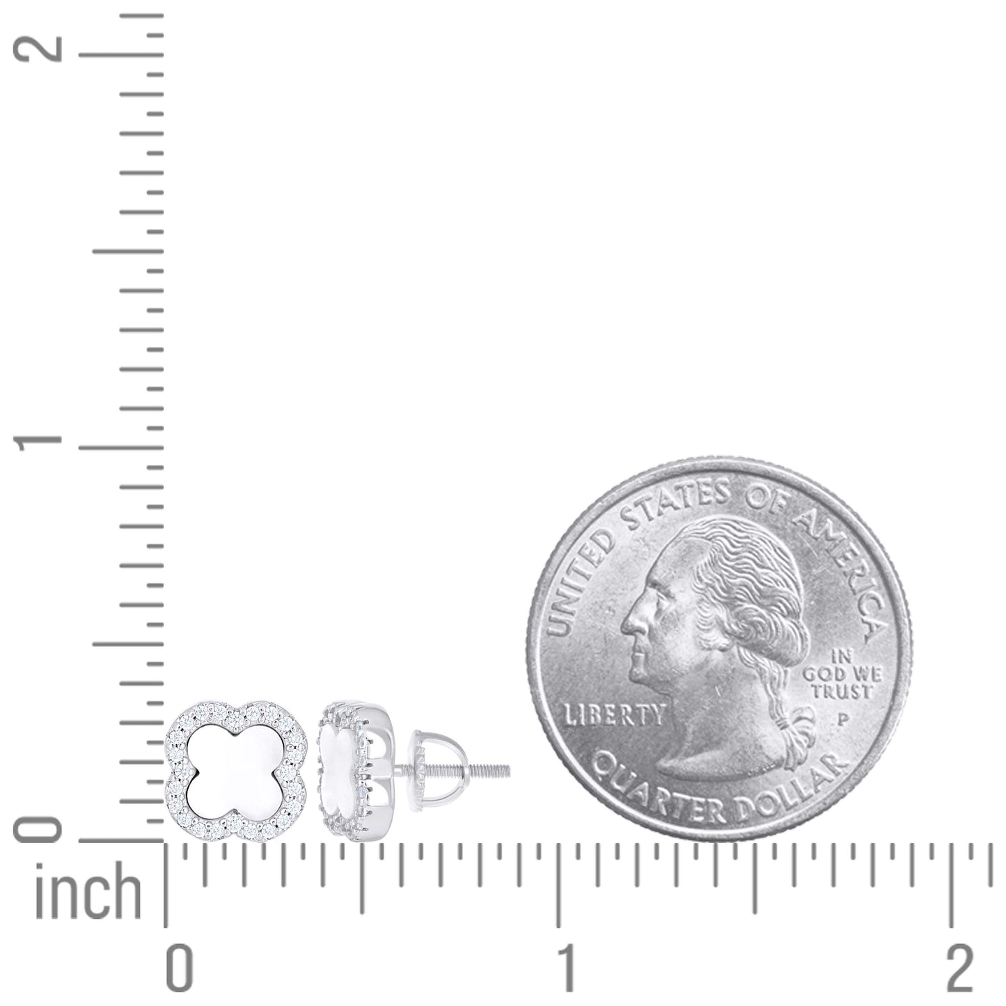 925 Sterling Silver Cz Earring 10mm