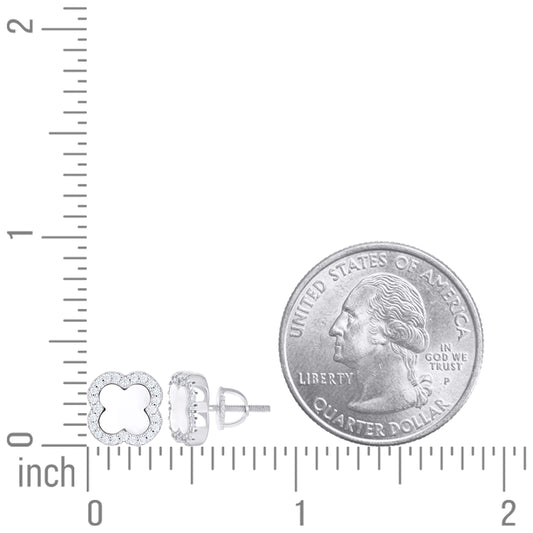 925 Sterling Silver Cz Earring 10mm