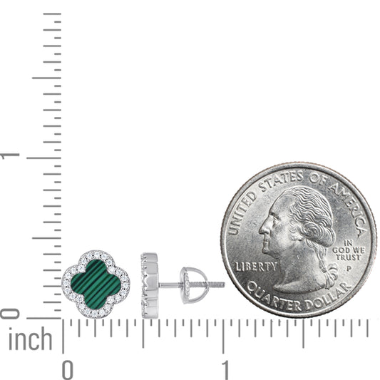 925 Sterling Silver Cz Earring 10mm