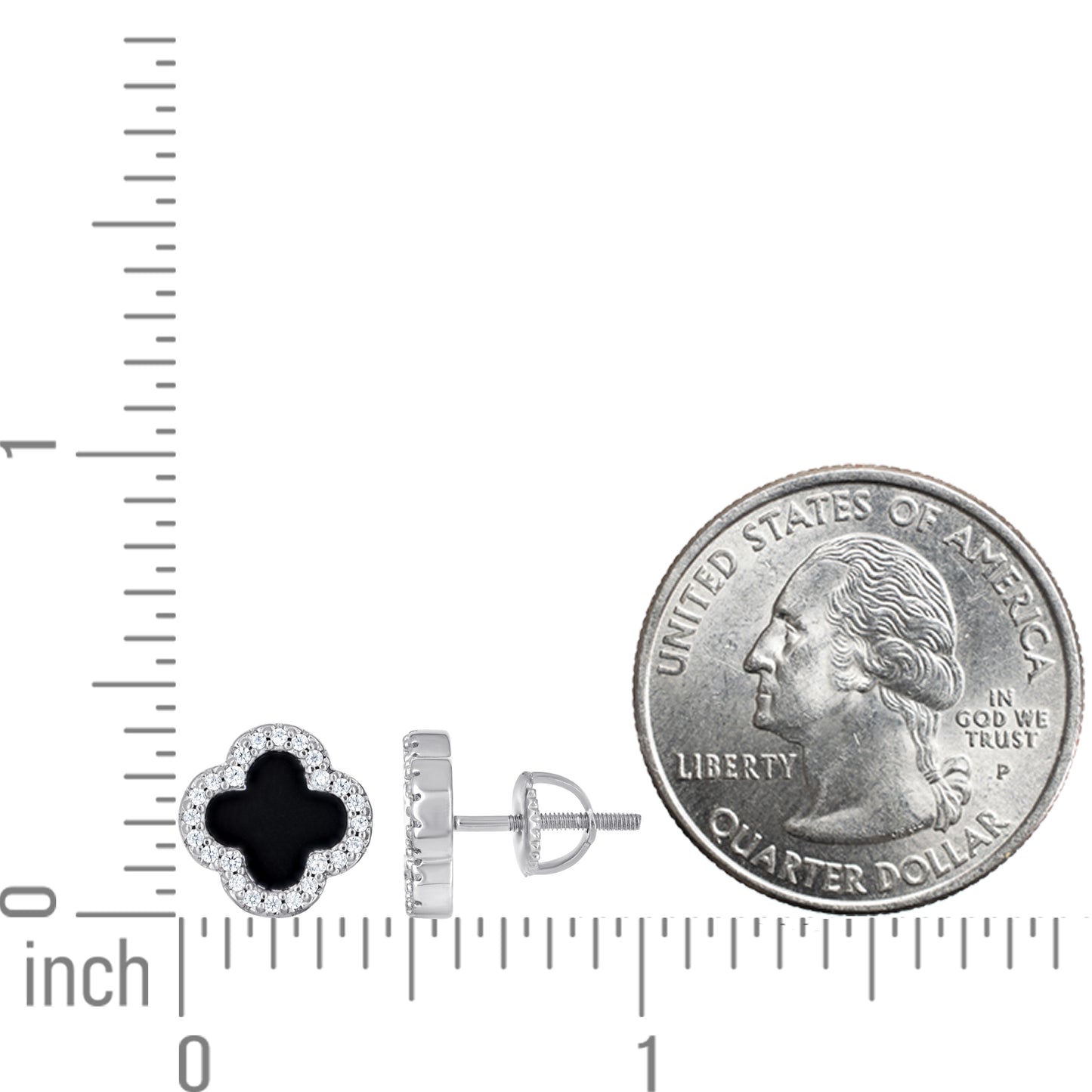 925 Sterling Silver Cz Earring 10mm