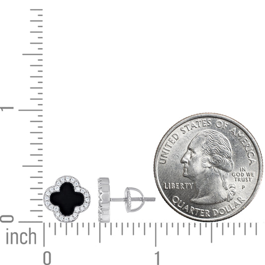 925 Sterling Silver Cz Earring 10mm