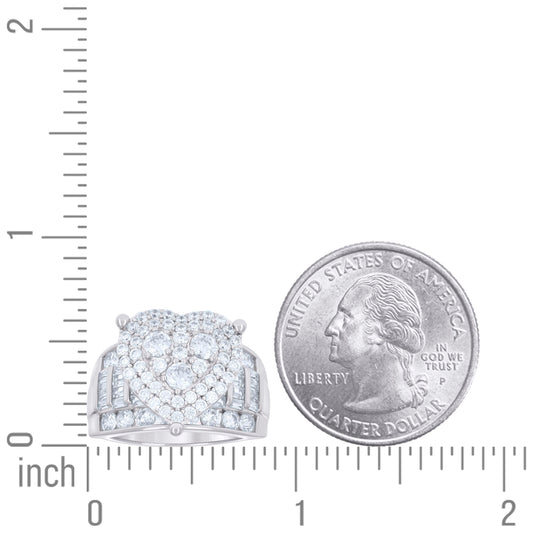 925 Sterling Silver Cz Ring S6