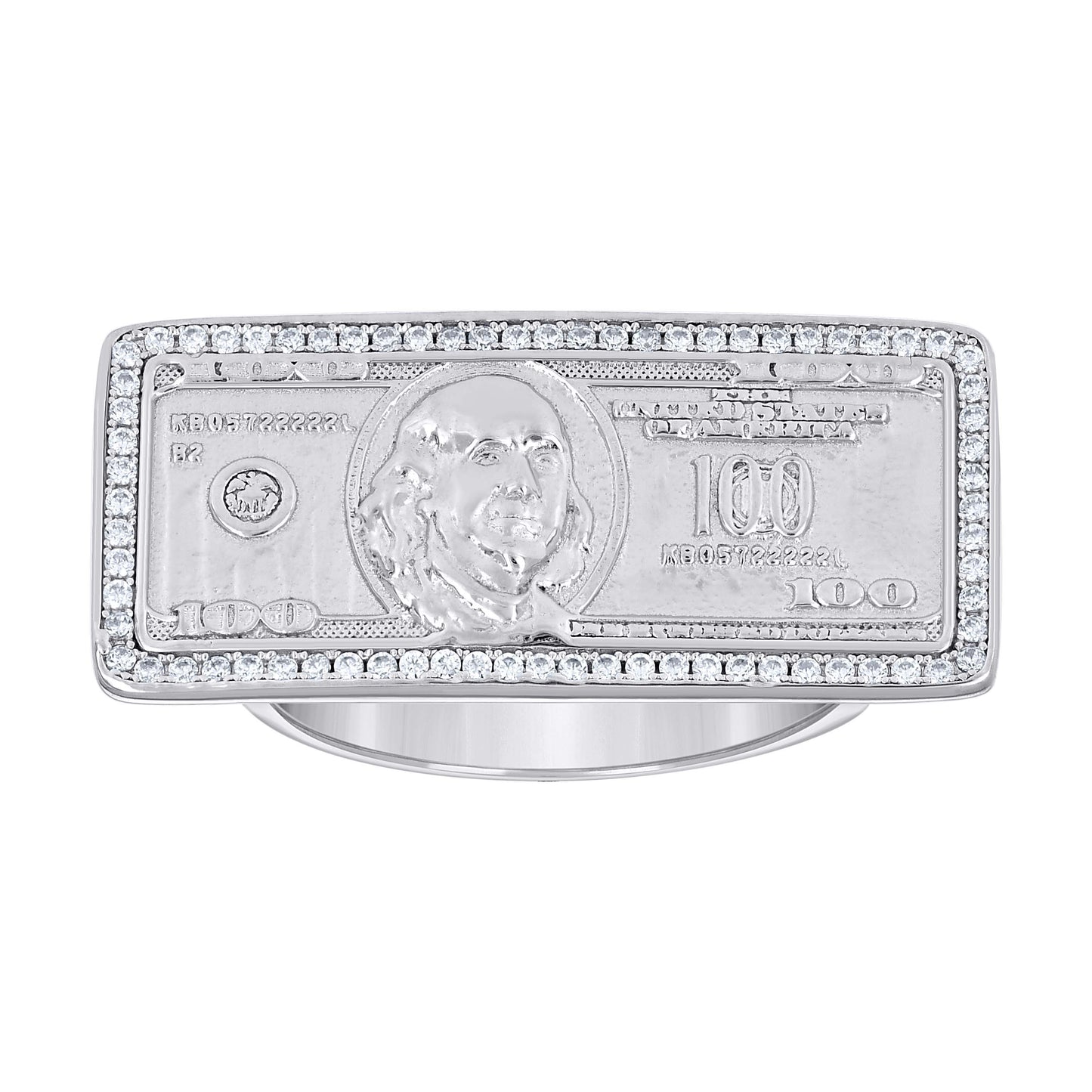 925 Sterling Silver Cz Ring S8