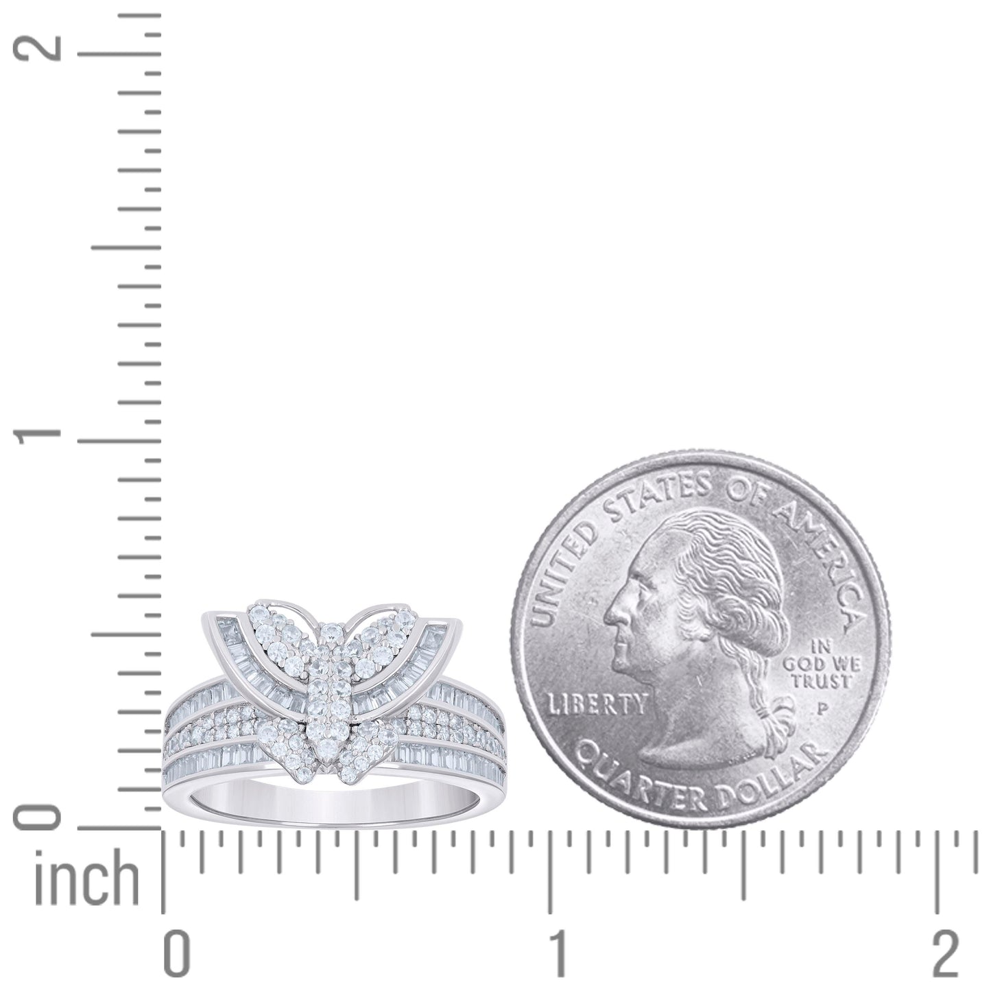 925 Sterling Silver Cz Ring S5