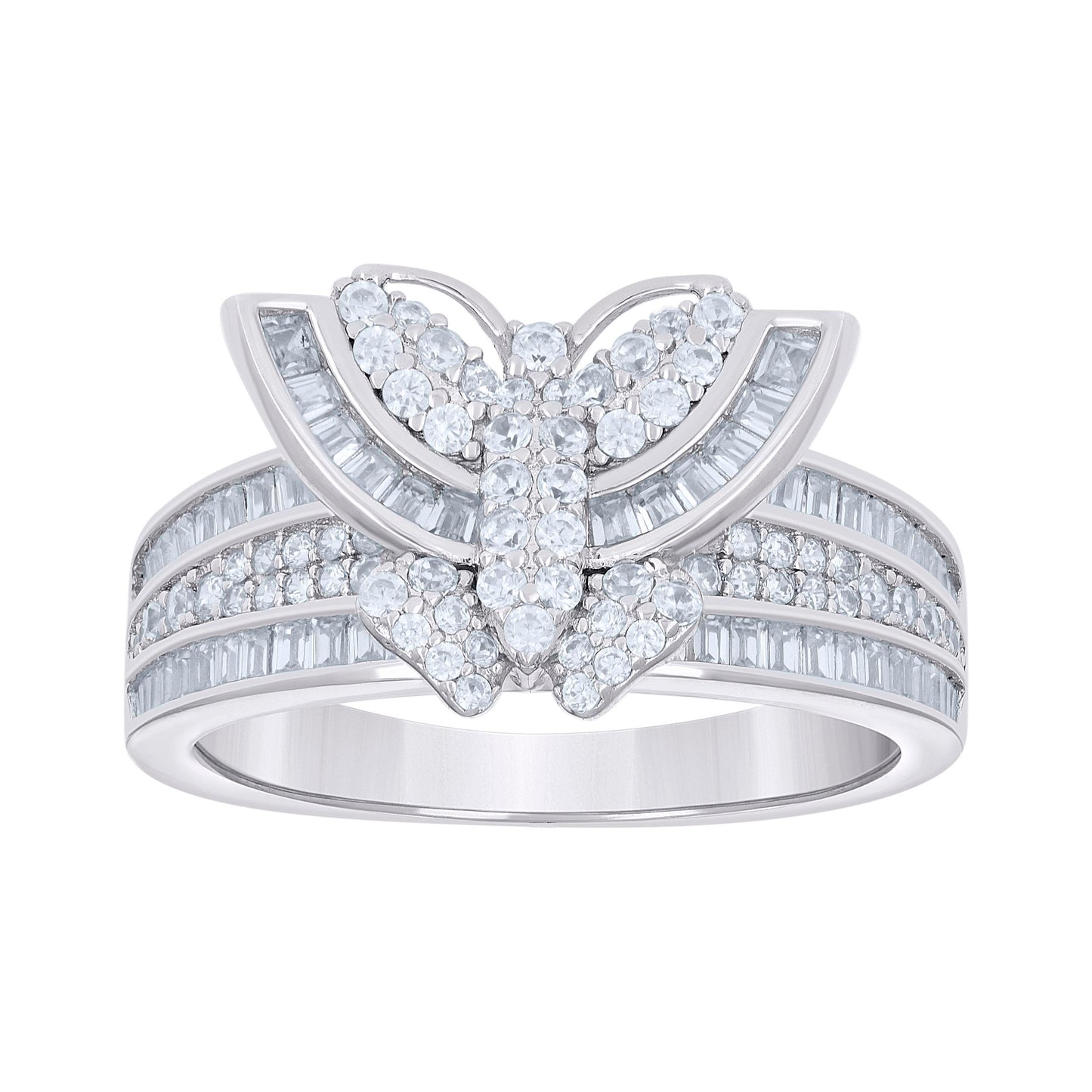 925 Sterling Silver Cz Ring S5