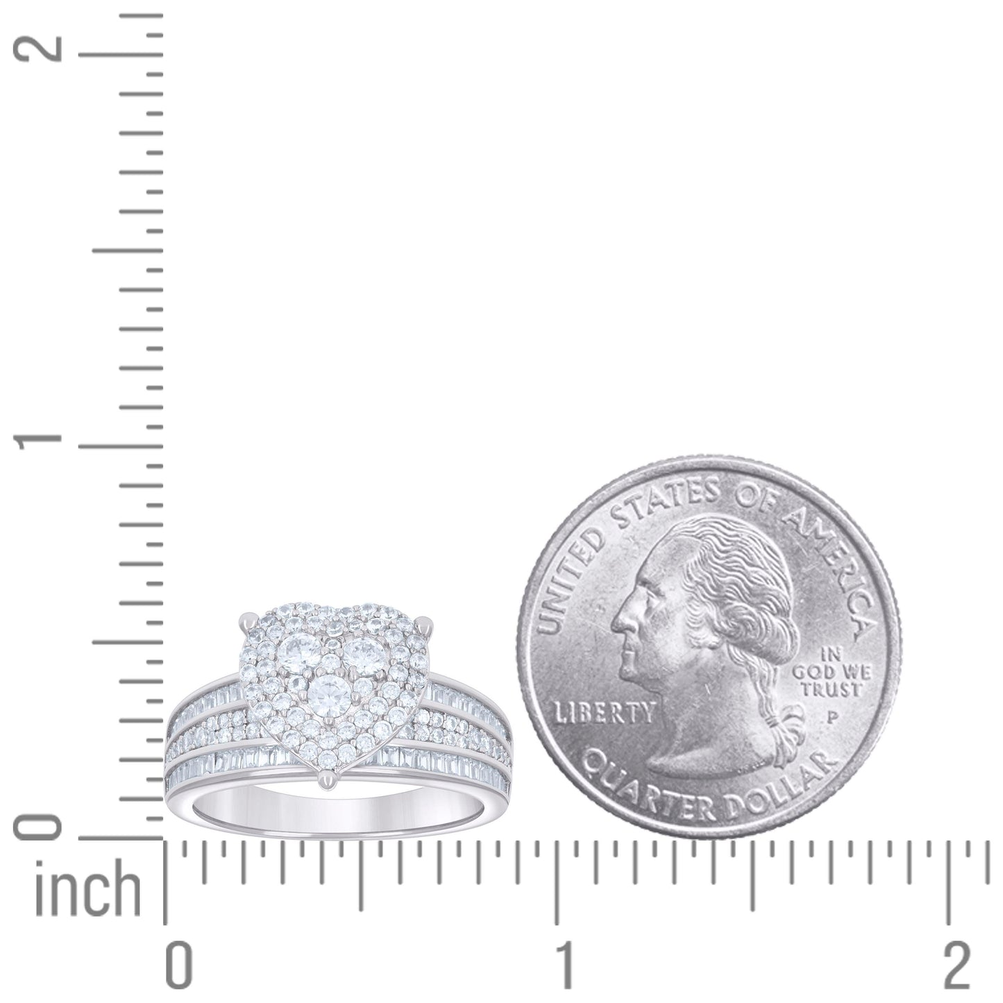 925 Sterling Silver Cz Ring S6