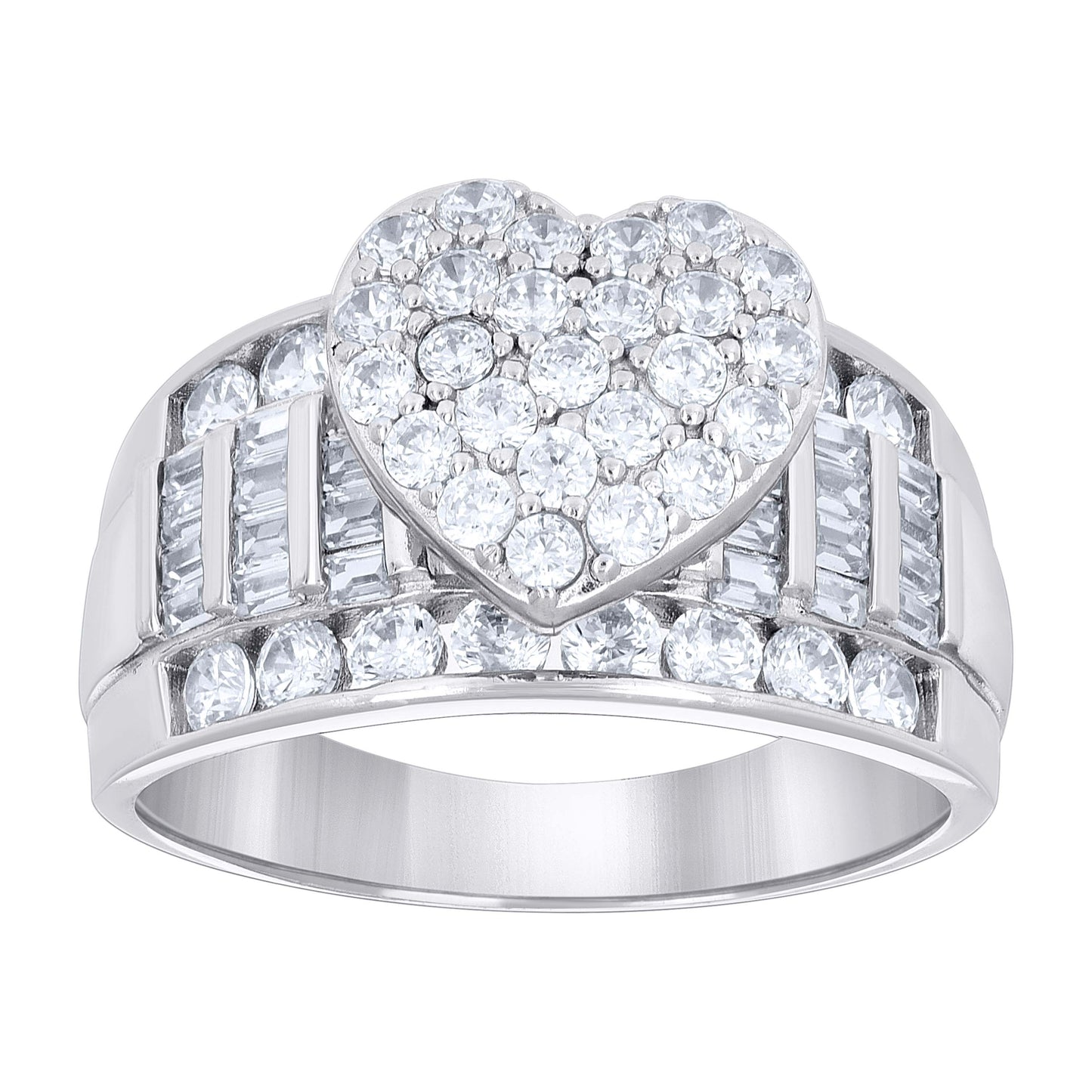 925 Sterling Silver Cz Ring S6