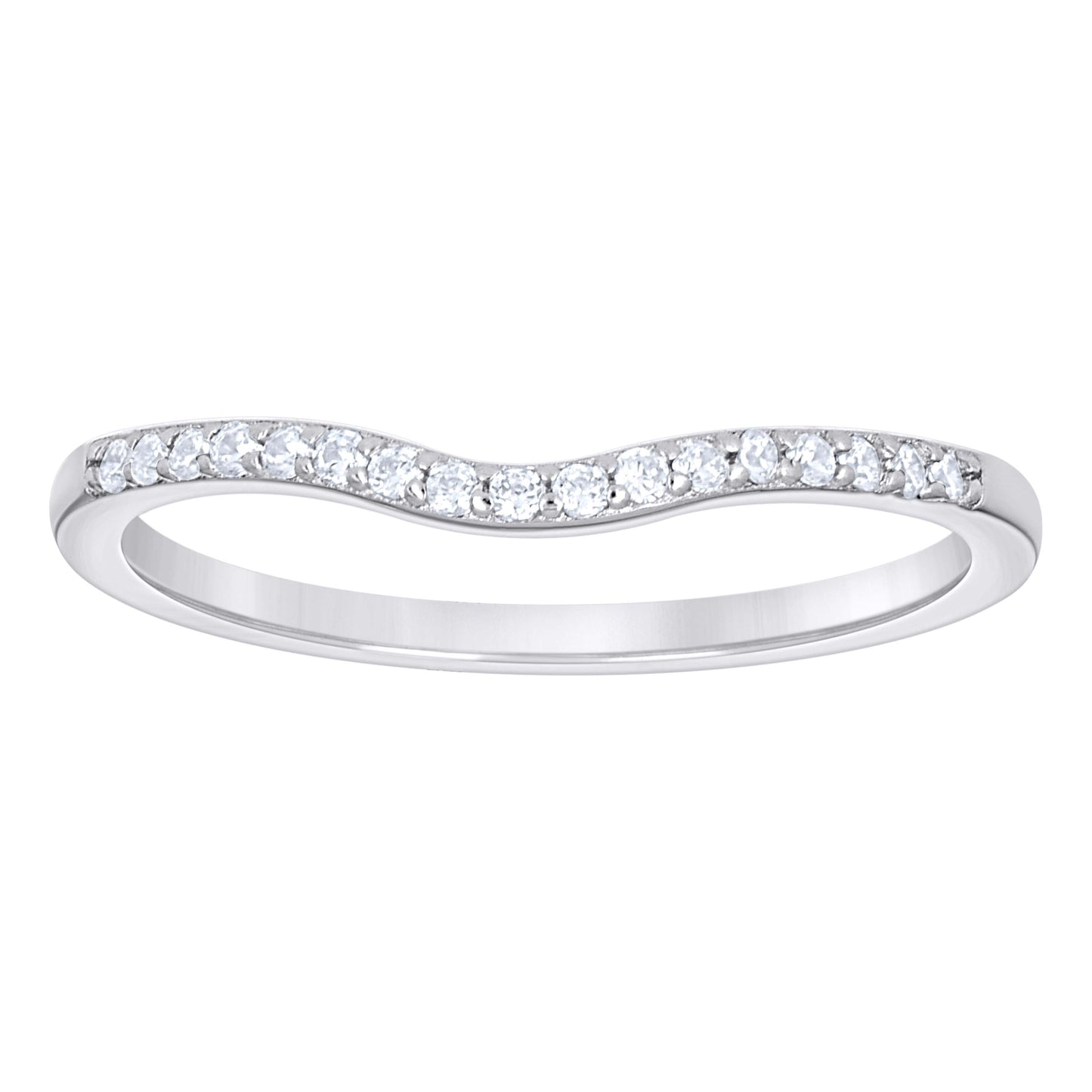 925 Sterling Silver Cz Duo Ring S6
