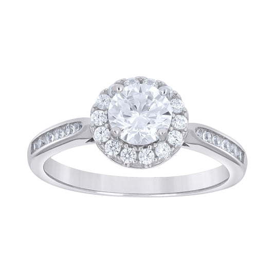 925 Sterling Silver Cz Duo Ring S6