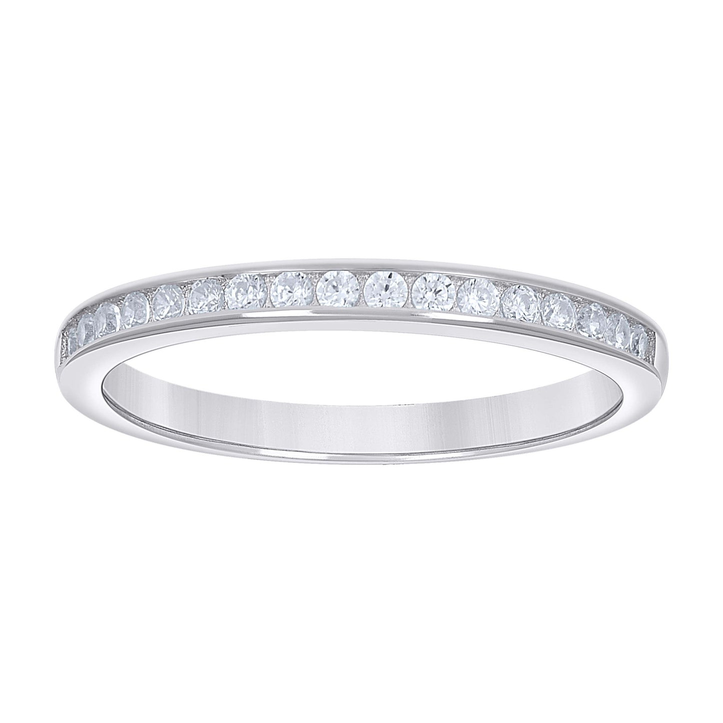 925 Sterling Silver Cz Duo Ring S6