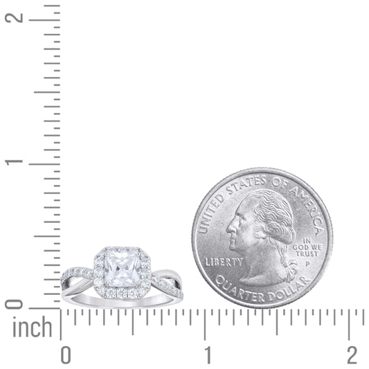 925 Sterling Silver Cz Ring S6