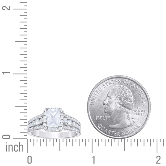 925 Sterling Silver Cz Ring S5