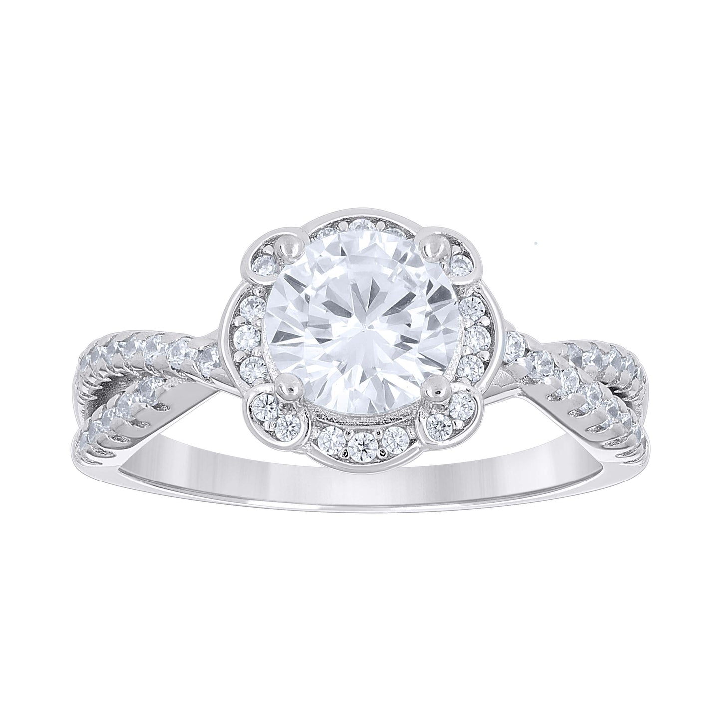 925 Sterling Silver Cz Ring S5