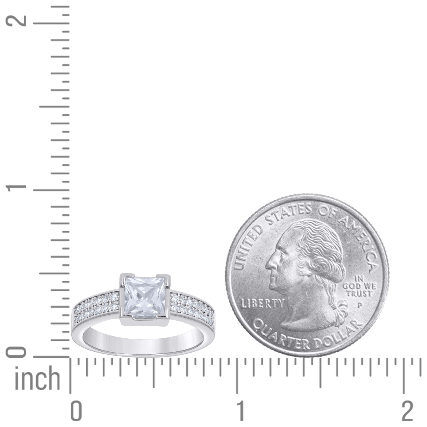 925 Sterling Silver Cz Ring S5