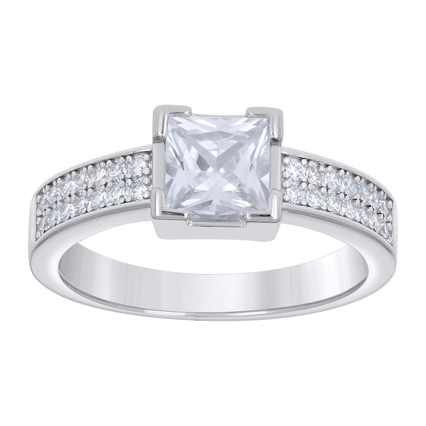 925 Sterling Silver Cz Ring S5