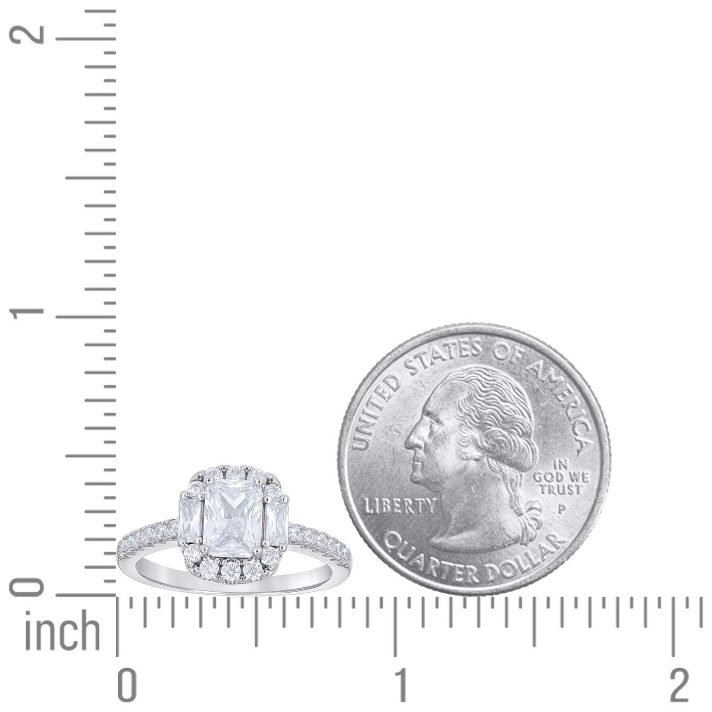 925 Sterling Silver Cz Ring S5