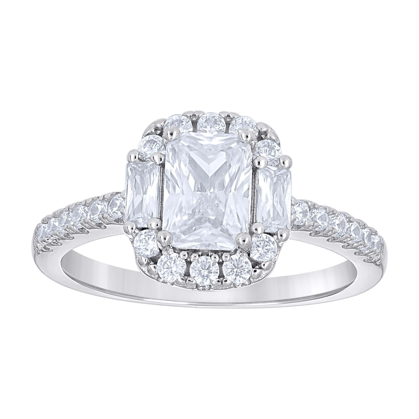 925 Sterling Silver Cz Ring S5