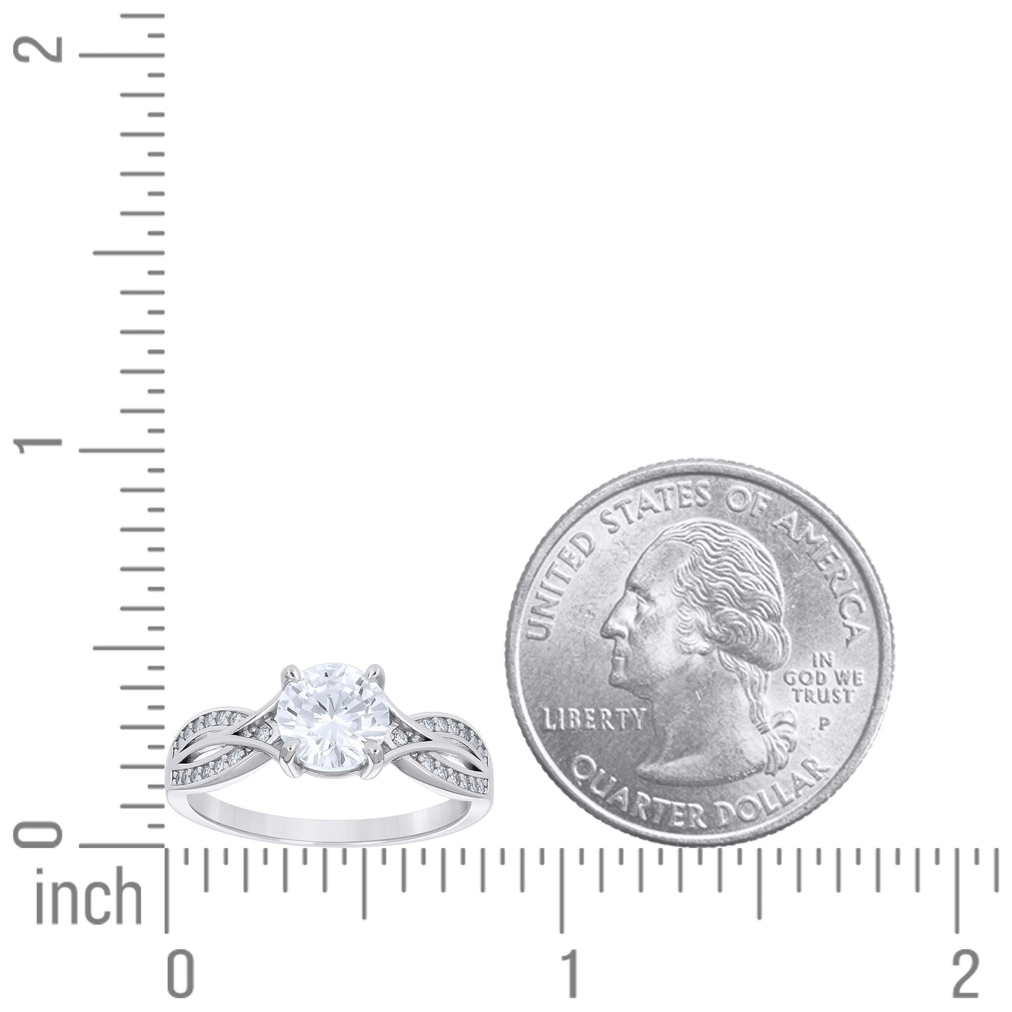 925 Sterling Silver Cz Ring S5