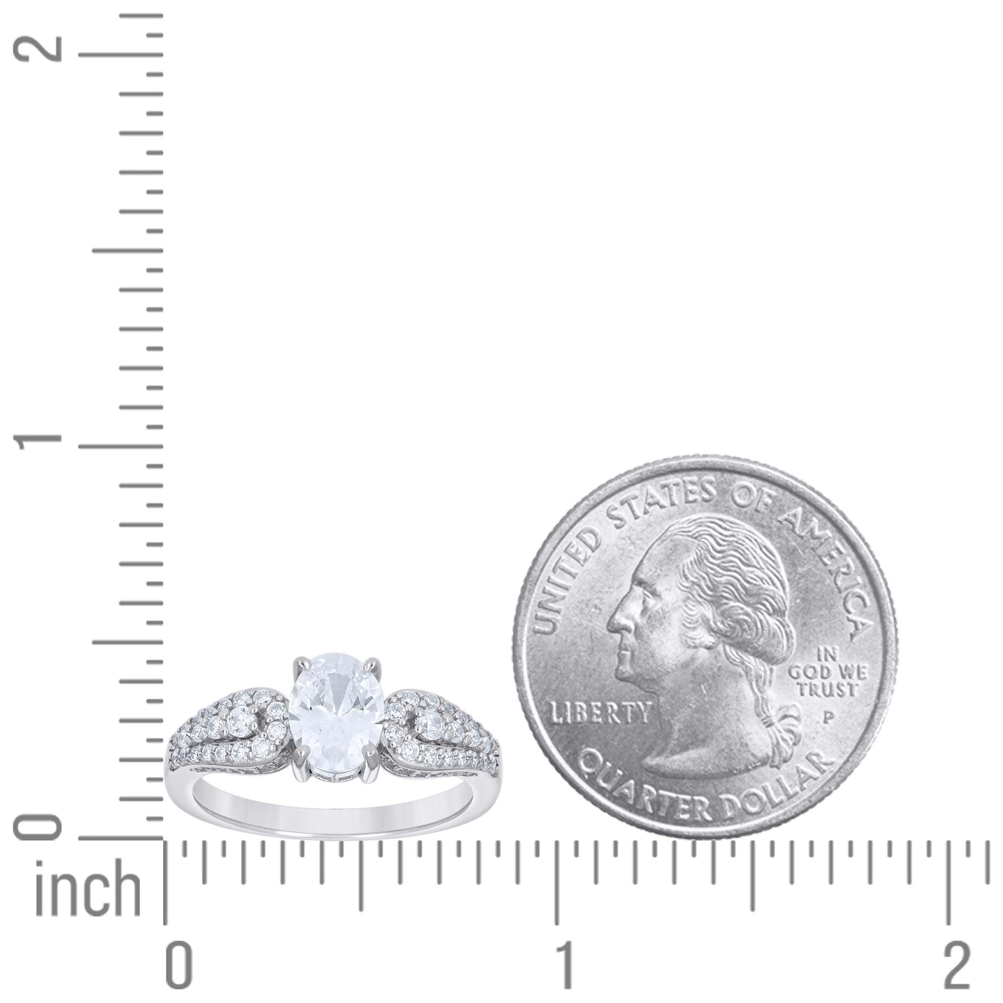 925 Sterling Silver Cz Ring S5