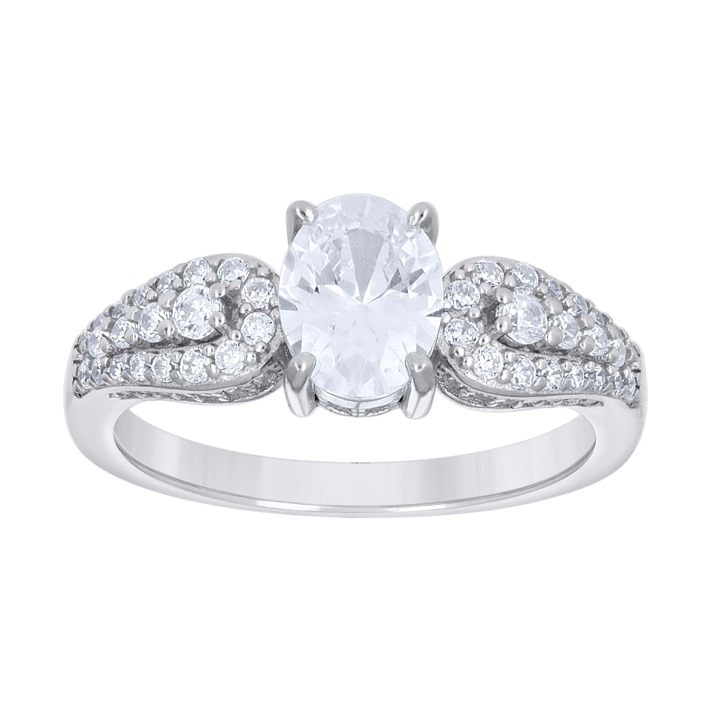 925 Sterling Silver Cz Ring S5