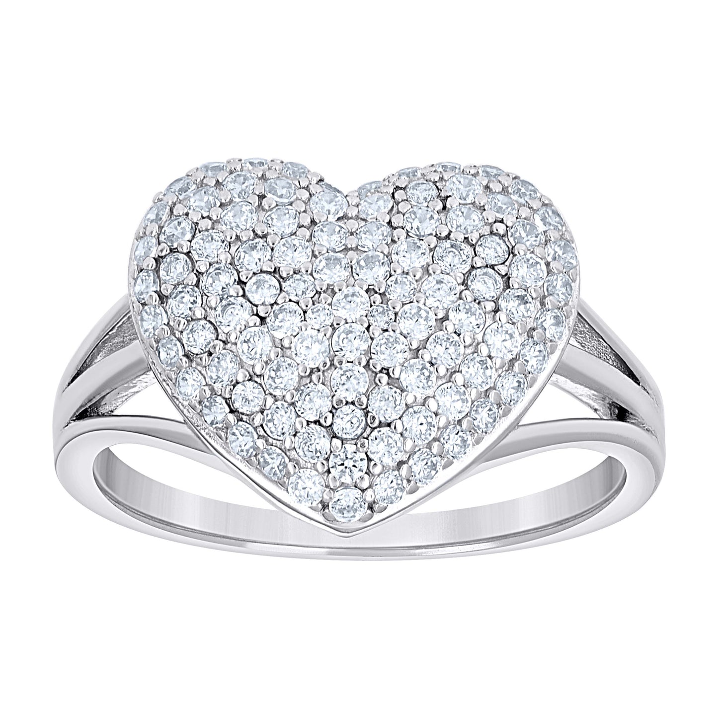 925 Sterling Silver Cz Ring S6