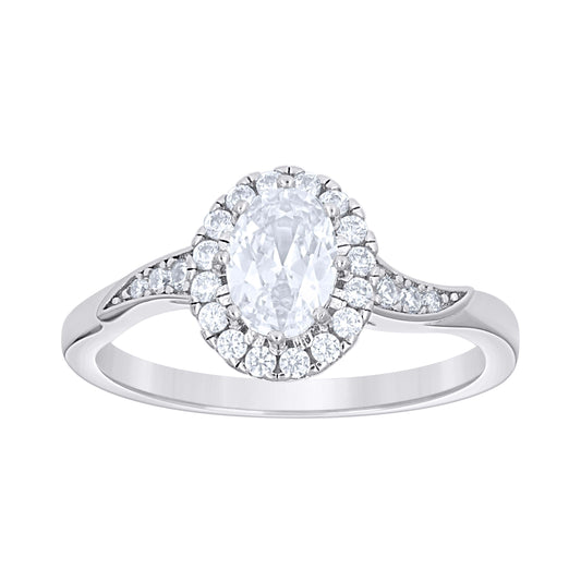 925 Sterling Silver Cz Duo Ring S6