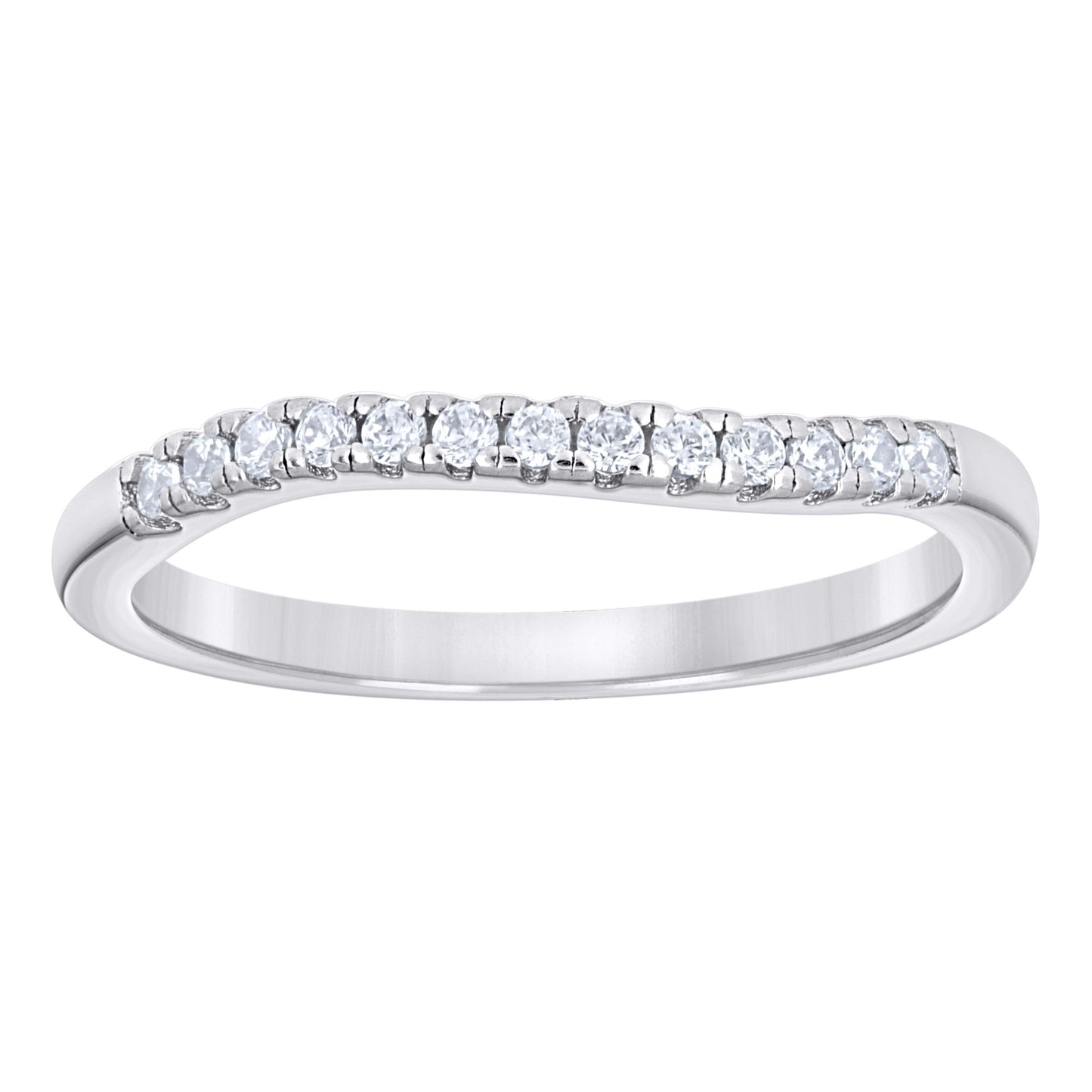 925 Sterling Silver Cz Duo Ring S6
