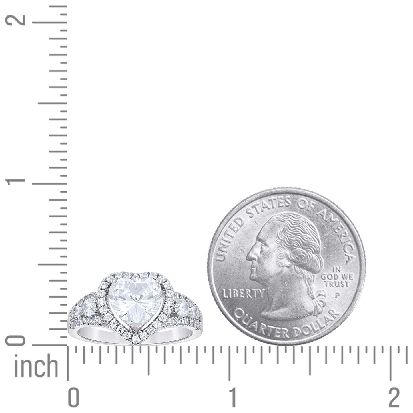 925 Sterling Silver Cz Ring S5