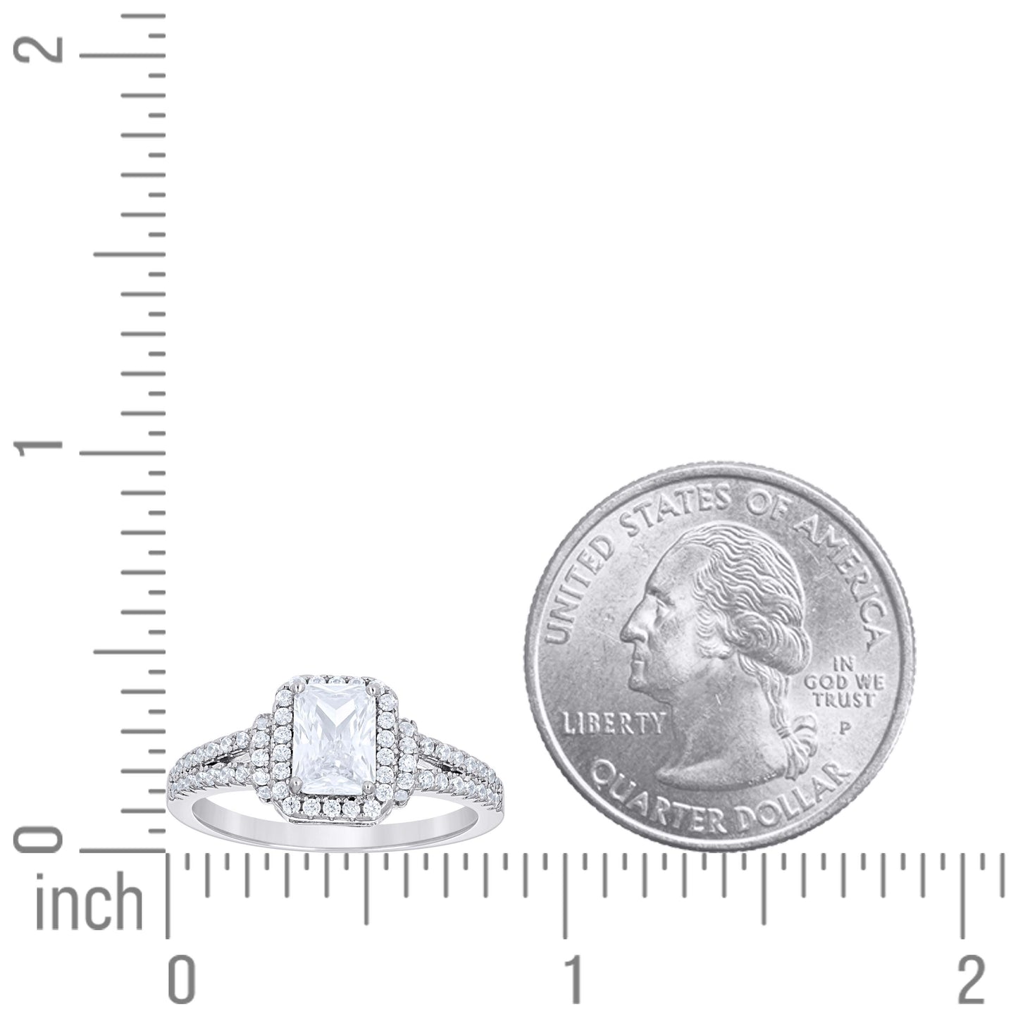 925 Sterling Silver Cz Ring S5