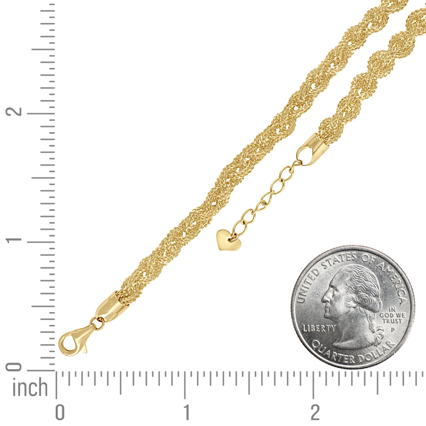 14Kt Gold Bracelet 8"(7"+1")