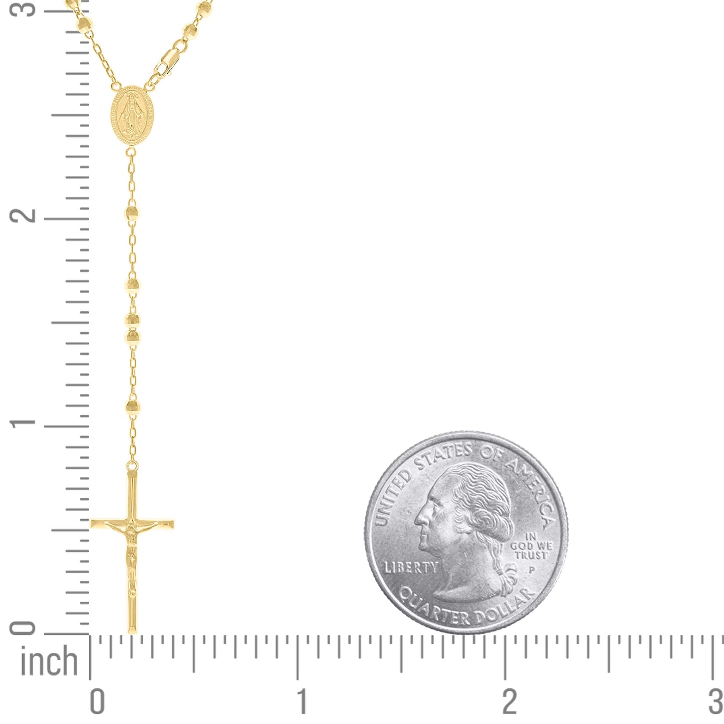 925 Sterling Silver Rosary 4mm
