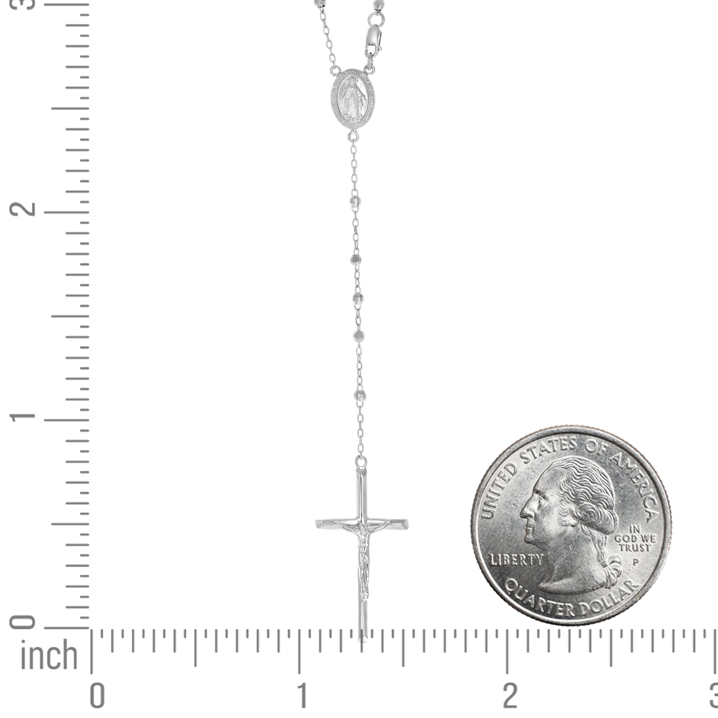 925 Sterling Silver Rosary 3mm