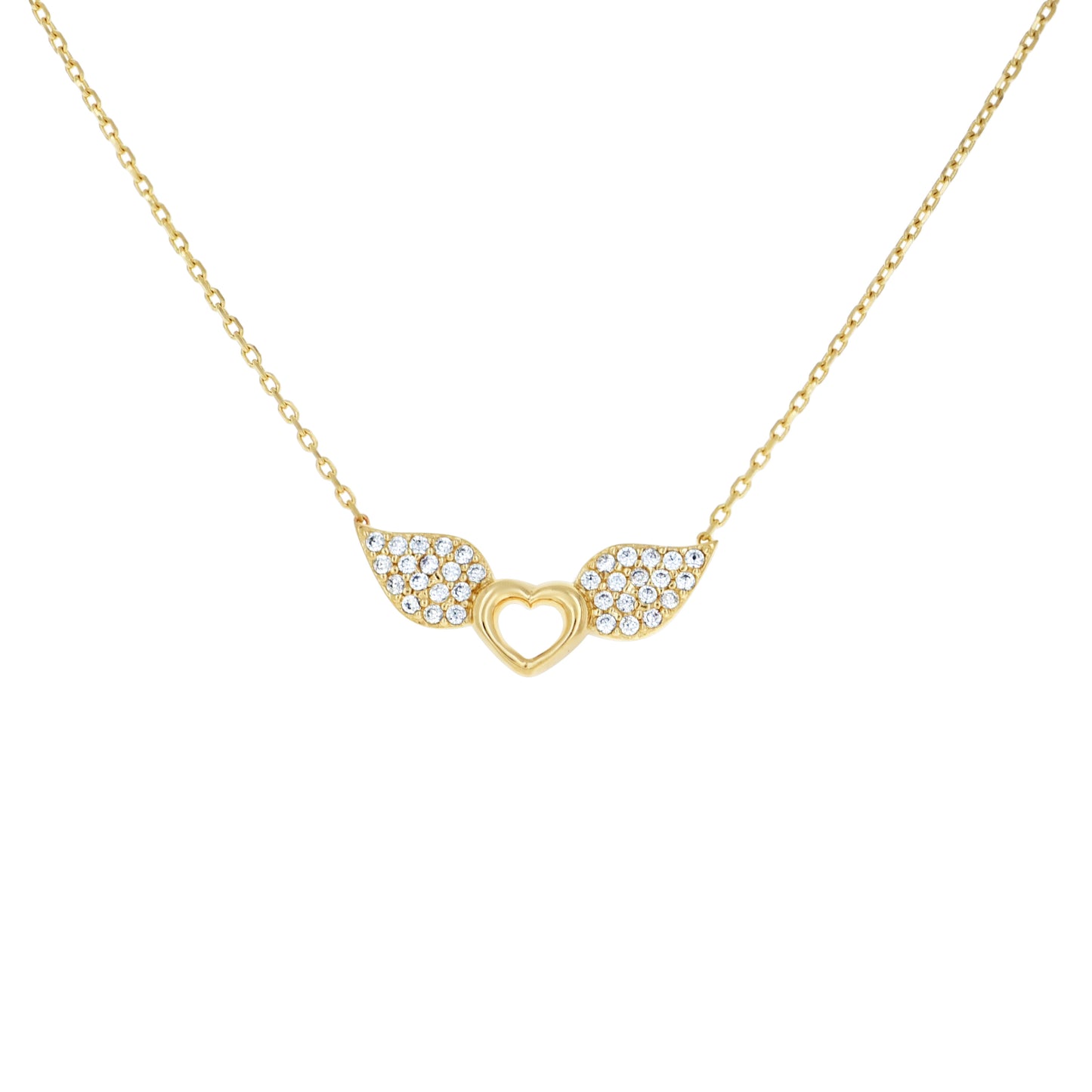 14Kt Gold Cz Necklace 18" (16"+2")