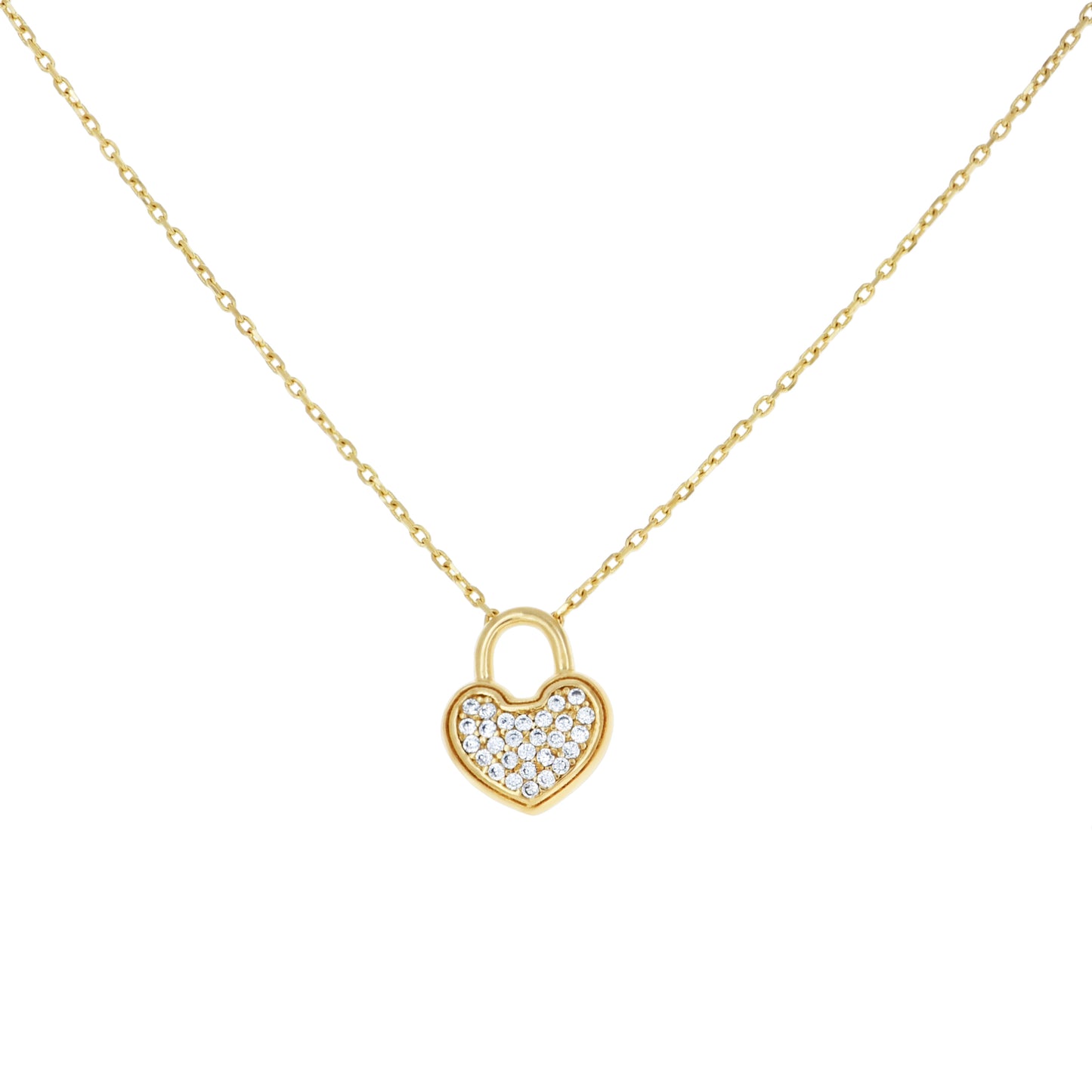 14Kt Gold Cz Necklace 18" (16"+2")