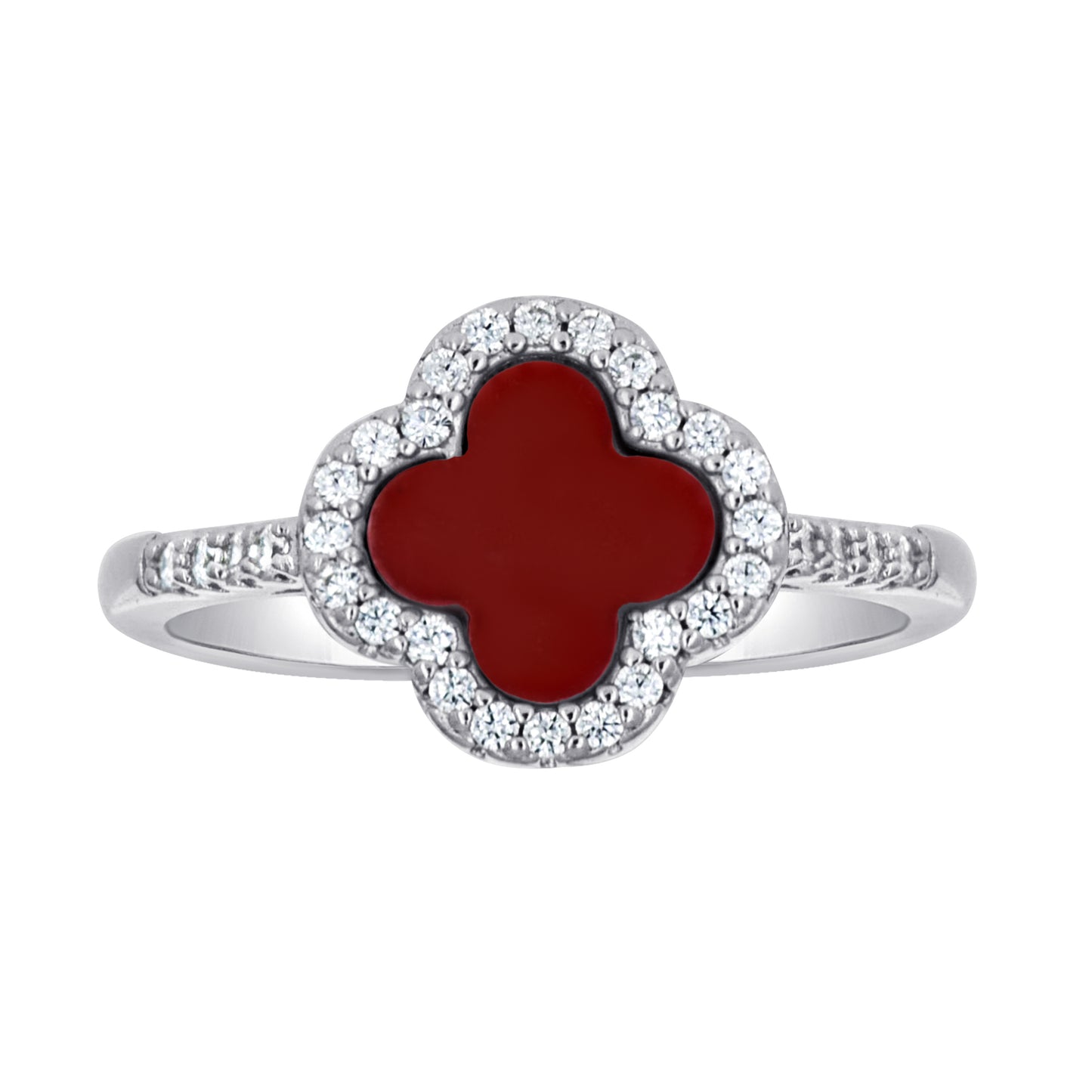 925 Sterling Silver Cz 10mm Ring S5