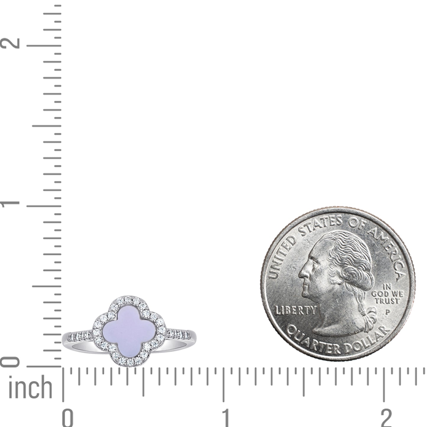 925 Sterling Silver Cz 10mm Ring S5