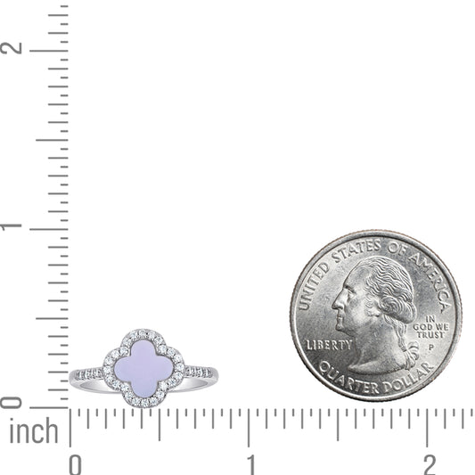 925 Sterling Silver Cz 10mm Ring S5