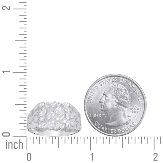 925 Sterling Silver Nugget Ring-S11