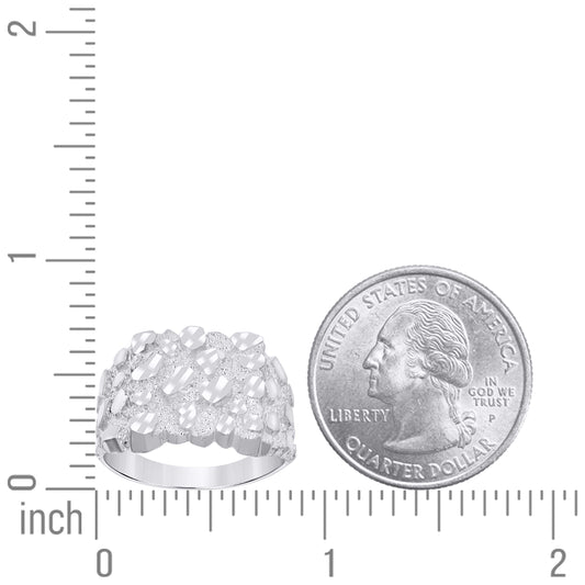 925 Sterling Silver Nugget Ring-S10