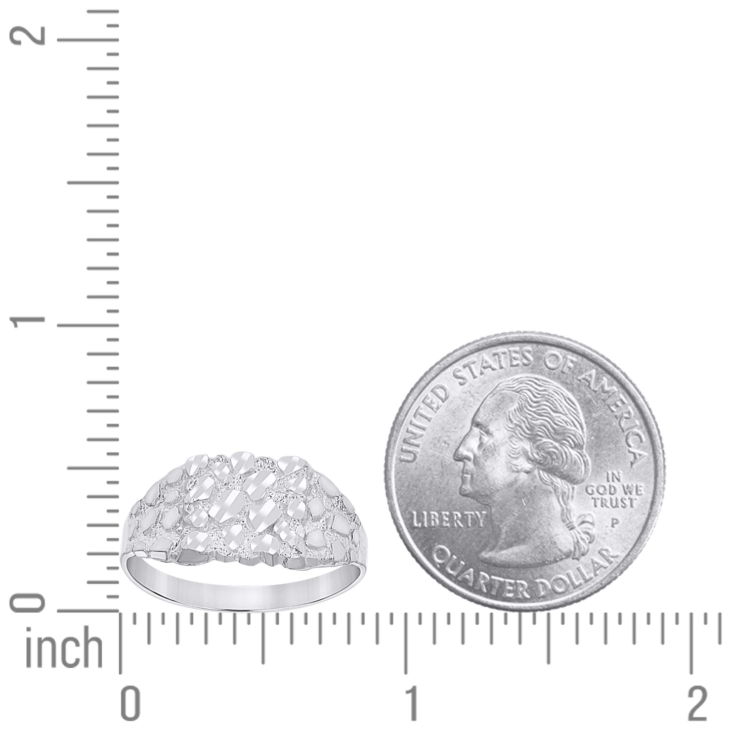 925 Sterling Silver Nugget Ring-S11