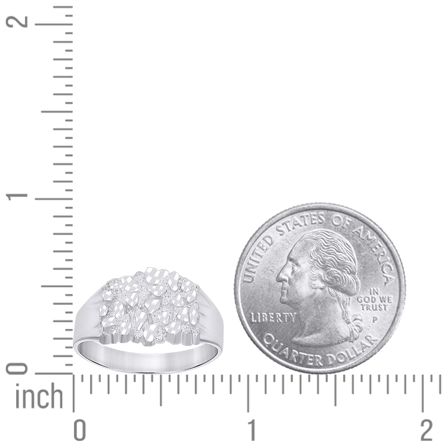 925 Sterling Silver Nugget Ring-S11