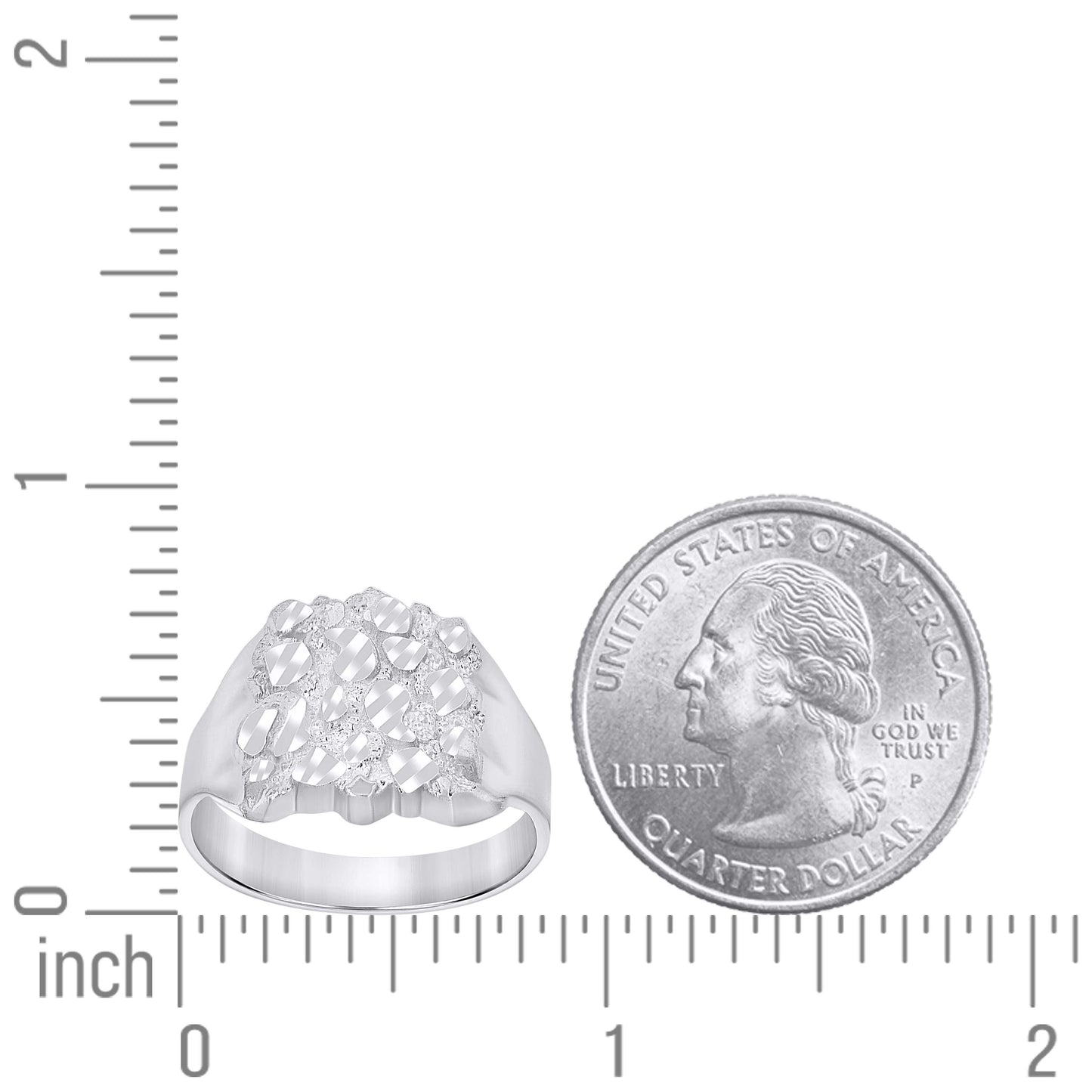 925 Sterling Silver Nugget Ring-S11