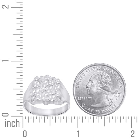 925 Sterling Silver Nugget Ring-S11