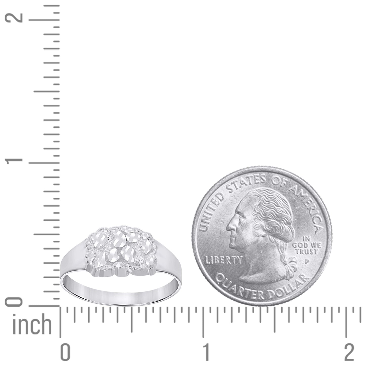 925 Sterling Silver Nugget Ring-S11