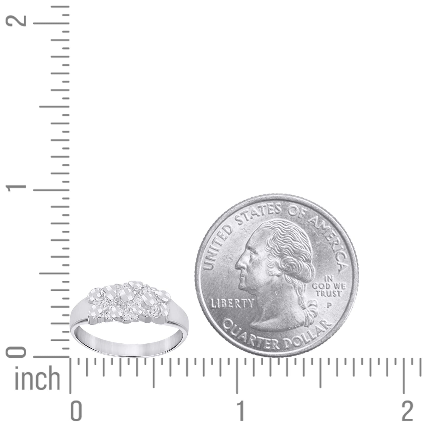 925 Sterling Silver Nugget Ring-S6